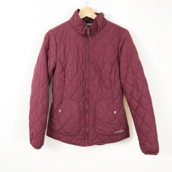 Eddie Bauer Jackets & Blazers - Eddie Bauer Maroon Quilted Lightweight Jacket